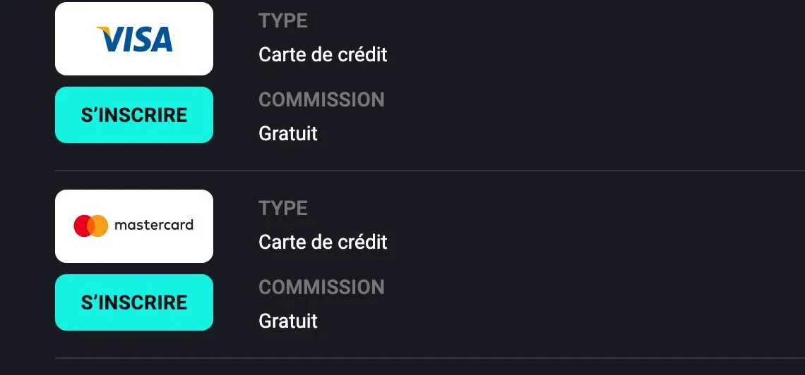Bet Riviera : moyens de paiement acceptés
